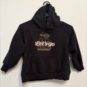 Zara Size 9/10 Black E.T. Graphic Hoodie